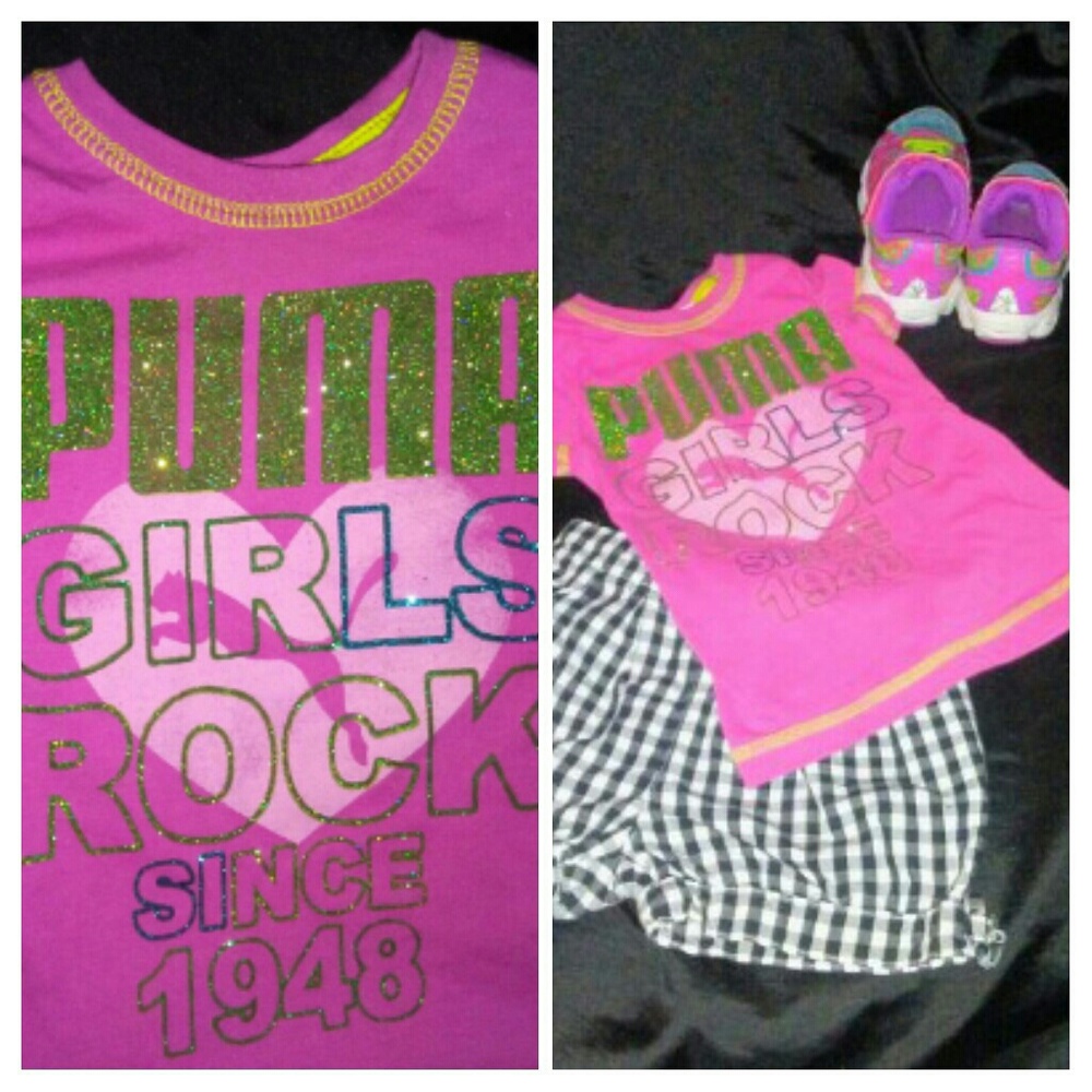 "Girls Rock" Puma cool pink toddler tee